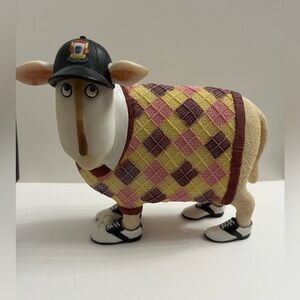 Ewe & Me Sheep Sandy Golf Shoes/Cap Resin Figurine Sweater Hat Enesco 5.5"
